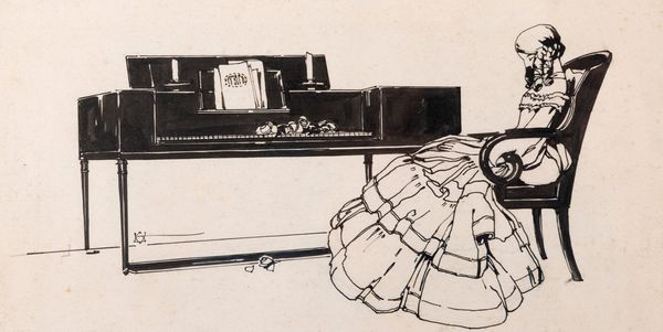 Bozzetto originale per la rivista musicale Harmonia, 1913  - Asta Incanti d'arte - Associazione Nazionale - Case d'Asta italiane