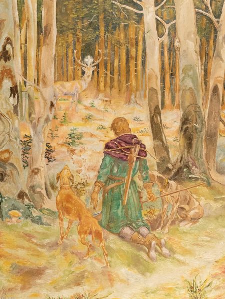 Scuola europea, inizi del XX secolo : Visione di Sant'Eustachio  - Asta Incanti d'arte - Associazione Nazionale - Case d'Asta italiane