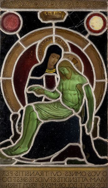 Scuola italiana, inizi secolo XX : Vetrata a piombo raffigurante la Piet  - Asta Incanti d'arte - Associazione Nazionale - Case d'Asta italiane