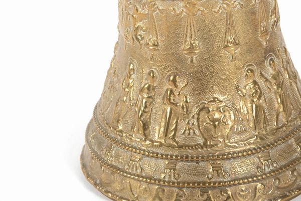 Lotto composto da tre campanelli in bronzo, secolo XIX  - Asta Incanti d'arte - Associazione Nazionale - Case d'Asta italiane