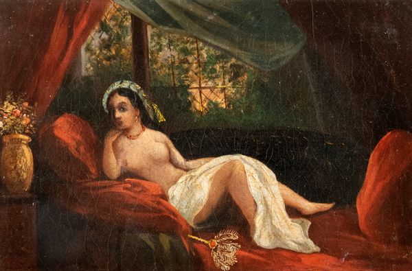 Scuola francese, secolo XIX : Odalisca  - Asta Incanti d'arte - Associazione Nazionale - Case d'Asta italiane
