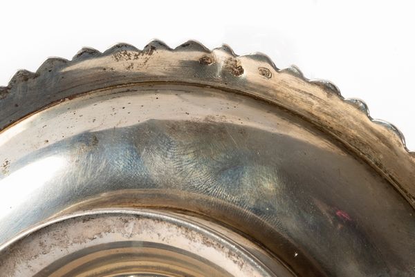 Campanello su piattino in argento, Milano secolo XX  - Asta Incanti d'arte - Associazione Nazionale - Case d'Asta italiane