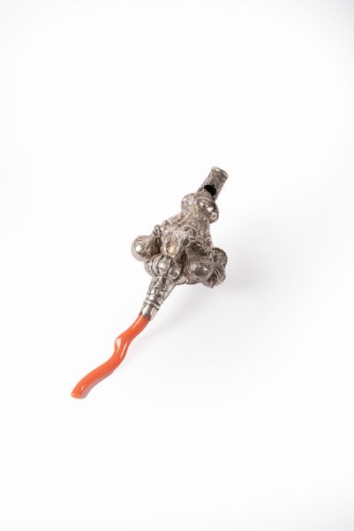 Sonaglio in argento e corallo, secolo XIX  - Asta Incanti d'arte - Associazione Nazionale - Case d'Asta italiane