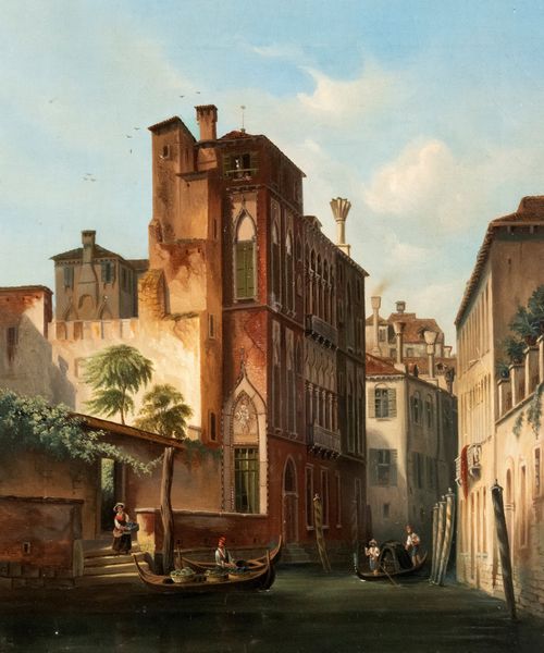 Scuola veneta, secolo XIX : Veduta di Palazzo Sanudo Soranzo van Axel ai Miracoli  - Asta Incanti d'arte - Associazione Nazionale - Case d'Asta italiane