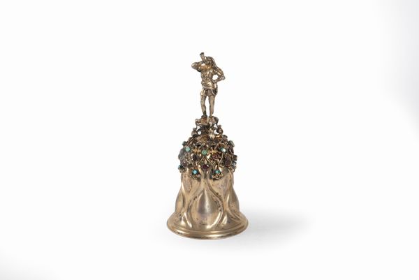 Campanello in argento e pietre dure, Austria fine secolo XIX  - Asta Incanti d'arte - Associazione Nazionale - Case d'Asta italiane