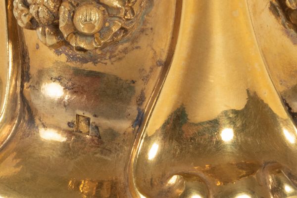 Campanello in argento dorato, Belgio met secolo XIX  - Asta Incanti d'arte - Associazione Nazionale - Case d'Asta italiane