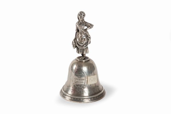 Campanello in argento, Francia secolo XIX  - Asta Incanti d'arte - Associazione Nazionale - Case d'Asta italiane