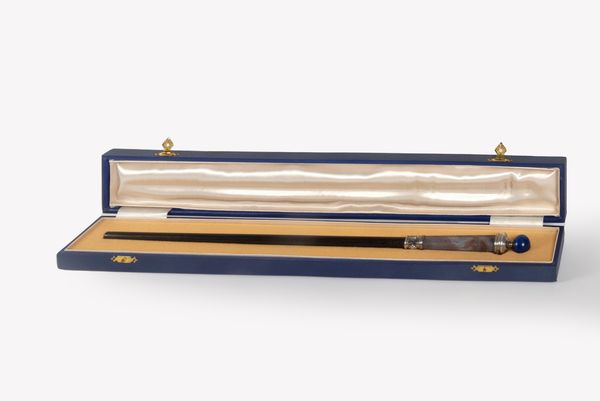 Bacchetta da direttore d'orchestra, con presa in argento, agata e lapislazzulo, secolo XX  - Asta Incanti d'arte - Associazione Nazionale - Case d'Asta italiane