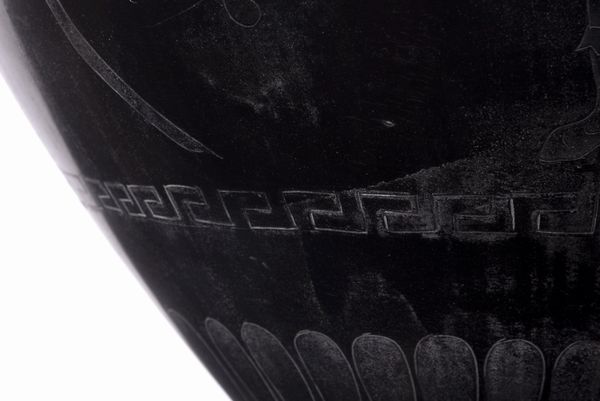 Cratere in terracotta smaltata nera, fine secolo XIX - inizi secolo XX  - Asta Incanti d'arte - Associazione Nazionale - Case d'Asta italiane