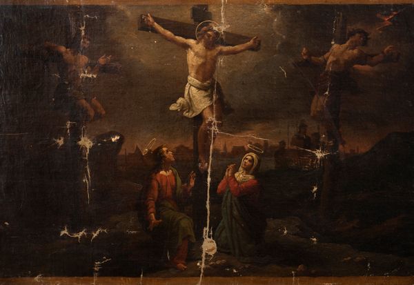 Scuola italiana, secolo XIX : Crocifissione  - Asta Incanti d'arte - Associazione Nazionale - Case d'Asta italiane