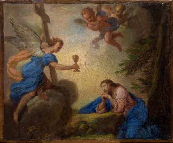 Scuola romana, secolo XVII : Cristo nell'Orto del Getsemani  - Asta Incanti d'arte - Associazione Nazionale - Case d'Asta italiane