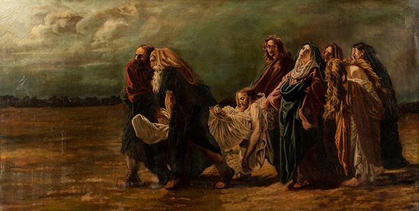 Scuola italiana secolo XIX : Trasporto di Cristo al sepolcro  - Asta Incanti d'arte - Associazione Nazionale - Case d'Asta italiane