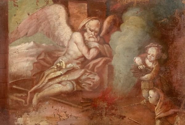 Scuola francese, secolo XVIII : Allegoria dell'Inverno con Cronos  - Asta Incanti d'arte - Associazione Nazionale - Case d'Asta italiane