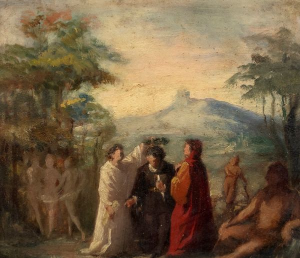 Scuola italiana, inizi secolo XX : Scena dalla Divina Commedia  - Asta Incanti d'arte - Associazione Nazionale - Case d'Asta italiane