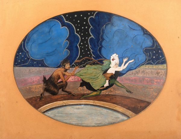 Scuola italiana, secolo XX : Scena satirica  - Asta Incanti d'arte - Associazione Nazionale - Case d'Asta italiane