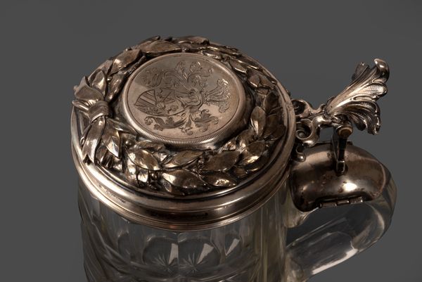 Tankard in argento e cristallo, Germania secolo XIX  - Asta Incanti d'arte - Associazione Nazionale - Case d'Asta italiane