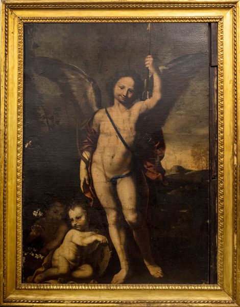 Scuola dell'Italia meridionale, secolo XVII : Amor vincit omnia  - Asta Incanti d'arte - Associazione Nazionale - Case d'Asta italiane