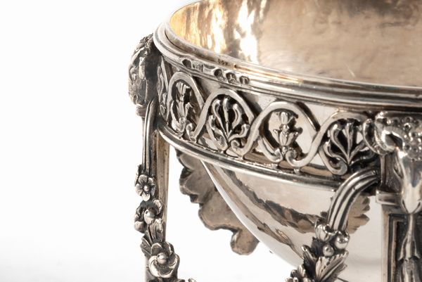 Lotto composto da due coppie di saliere in argento, secoli XIX-XX  - Asta Incanti d'arte - Associazione Nazionale - Case d'Asta italiane