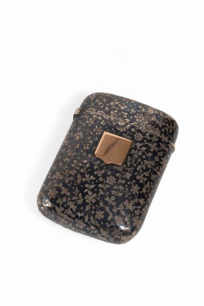 Scatolina in argento niellato, secolo XIX  - Asta Incanti d'arte - Associazione Nazionale - Case d'Asta italiane