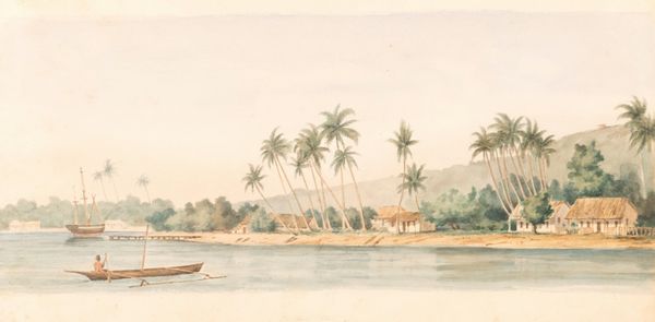 Dipinto orientale raffigurante marina, secoli XIX-XX  - Asta Incanti d'arte - Associazione Nazionale - Case d'Asta italiane