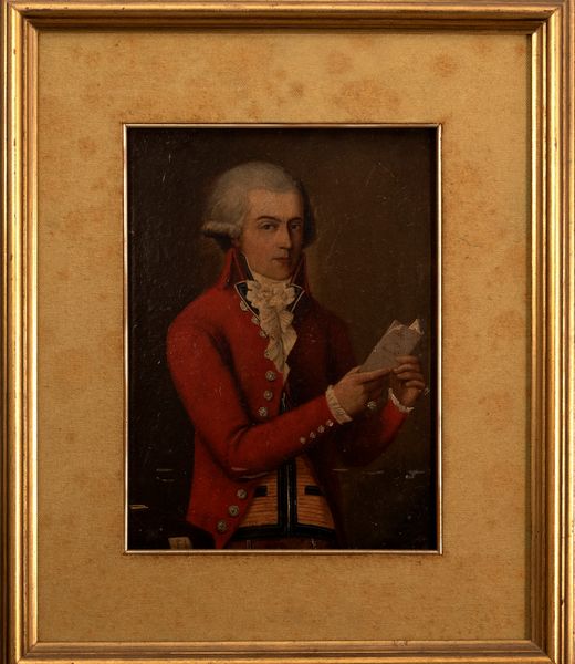 Scuola italiana, secolo XVIII : Ritratto di gentiluomo con lettera in mano  - Asta Incanti d'arte - Associazione Nazionale - Case d'Asta italiane