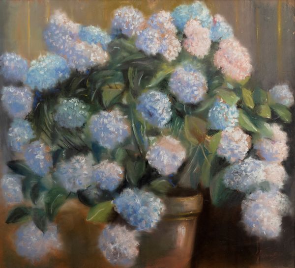 Scuola italiana, secolo XX : Ortensie  - Asta Incanti d'arte - Associazione Nazionale - Case d'Asta italiane