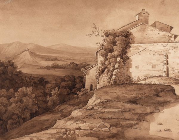 Scuola italiana, secolo XIX : Lotto composto da dodici disegni raffiguranti paesaggi e vedute  - Asta Incanti d'arte - Associazione Nazionale - Case d'Asta italiane