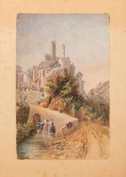 Scuola italiana, secolo XIX : Lotto composto da dodici disegni raffiguranti paesaggi e vedute  - Asta Incanti d'arte - Associazione Nazionale - Case d'Asta italiane