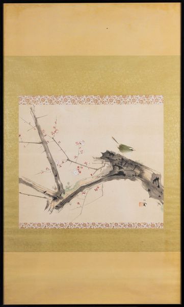 Dipinto su carta raffigurante uccellino su ramo fiorito, Cina secolo XX  - Asta Incanti d'arte - Associazione Nazionale - Case d'Asta italiane