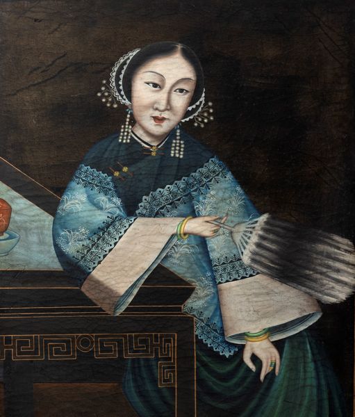 Pannello dipinto con figura femminile, Cina secolo XX  - Asta Incanti d'arte - Associazione Nazionale - Case d'Asta italiane