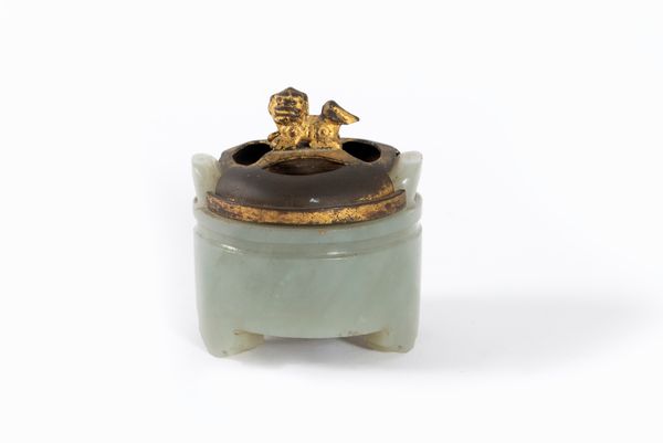 Brucia incenso in giada e bronzo, Cina, dinastia Qing, secolo XIX  - Asta Incanti d'arte - Associazione Nazionale - Case d'Asta italiane