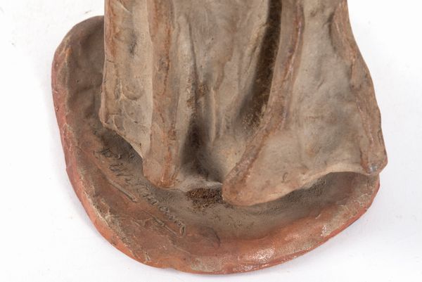 Statuina in terracotta raffigurante figura femminile, fine secolo XIX  - Asta Incanti d'arte - Associazione Nazionale - Case d'Asta italiane