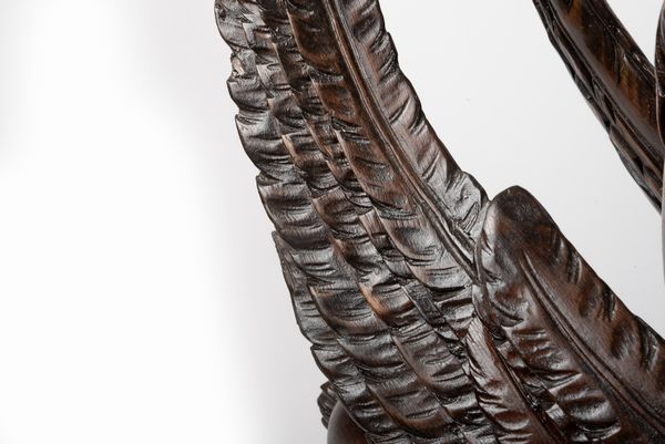 Coppia di chimere in legno a patina scura, secolo XIX  - Asta Incanti d'arte - Associazione Nazionale - Case d'Asta italiane