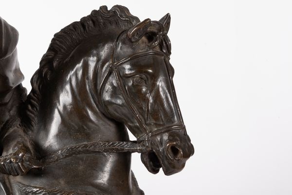 Scultura in bronzo raffigurante imperatore romano a cavallo, secolo XIX  - Asta Incanti d'arte - Associazione Nazionale - Case d'Asta italiane