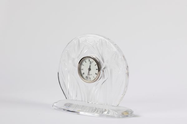 LALIQUE : Orologio da tavolo, serie Iris  - Asta Incanti d'arte - Associazione Nazionale - Case d'Asta italiane