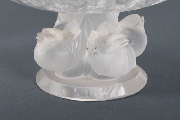 LALIQUE : Coppa in cristallo con uccellini, secolo XX  - Asta Incanti d'arte - Associazione Nazionale - Case d'Asta italiane