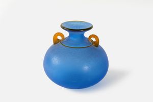 Vaso in vetro blu, Moretti  - Asta Incanti d'arte - Associazione Nazionale - Case d'Asta italiane