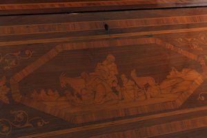 Ribalta lombarda in legno intarsiato, fine secolo XVIII - inizi secolo XIX  - Asta Incanti d'arte - Associazione Nazionale - Case d'Asta italiane