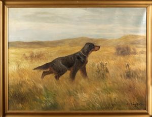 Scuola nord europea, secolo XX : Cane da ferma  - Asta Incanti d'arte - Associazione Nazionale - Case d'Asta italiane