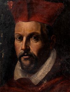 Scuola romana, inizi secolo XVII : Ritratto di cardinale  - Asta Incanti d'arte - Associazione Nazionale - Case d'Asta italiane