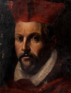 Scuola romana, inizi secolo XVII - Ritratto di cardinale