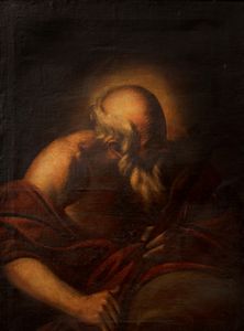 Scuola italiana, secolo XVII : San Girolamo  - Asta Incanti d'arte - Associazione Nazionale - Case d'Asta italiane