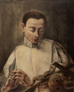 Imitatore di Giovanni Battista Piazzetta : San Giovanni Nepomuceno  - Asta Incanti d'arte - Associazione Nazionale - Case d'Asta italiane