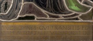 Scuola italiana, inizi secolo XX : Vetrata a piombo raffigurante la Piet  - Asta Incanti d'arte - Associazione Nazionale - Case d'Asta italiane