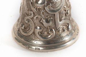 Lotto composto da dieci campanelli in argento, secoli XIX - XX  - Asta Incanti d'arte - Associazione Nazionale - Case d'Asta italiane