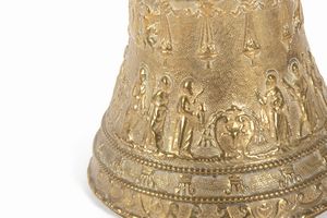 Lotto composto da tre campanelli in bronzo, secolo XIX  - Asta Incanti d'arte - Associazione Nazionale - Case d'Asta italiane