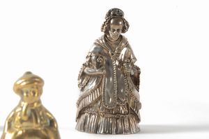 Lotto composto da quattordici campanelli in bronzo dorato e argentato, secolo XX  - Asta Incanti d'arte - Associazione Nazionale - Case d'Asta italiane