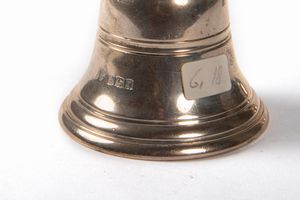 Due campanelli in argento, Birmingham, Inghilterra secolo XX  - Asta Incanti d'arte - Associazione Nazionale - Case d'Asta italiane