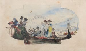 Scuola italiana, secolo XX - Carnevale a Venezia