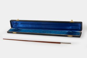 Bacchetta da direttore d'orchestra, con presa in argento  - Asta Incanti d'arte - Associazione Nazionale - Case d'Asta italiane